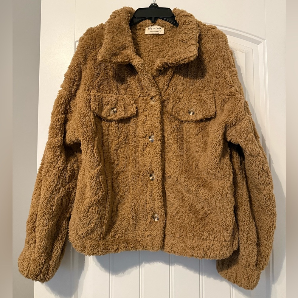 Cozy Tan Sherpa Jacket